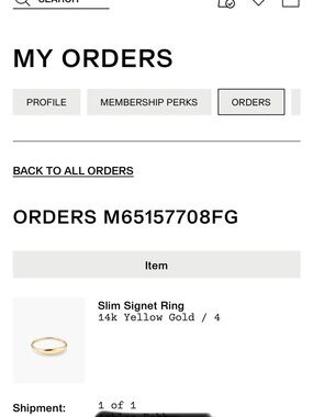 Mejuri Gold Slim Signet Ring